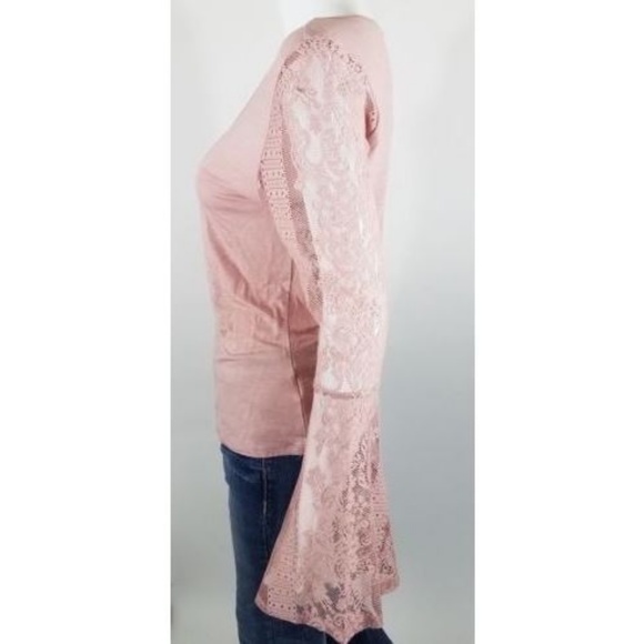 3/$25 Chelsea & Violet Lace Top Small Blush - Picture 4 of 7